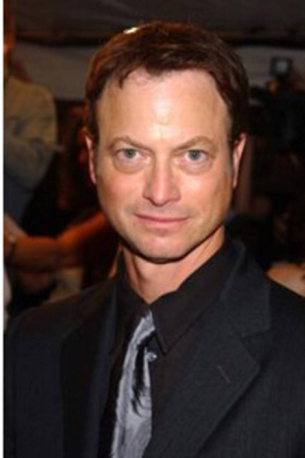 Gary Sinise, black suit, gray shirt, HD Phone Wallpaper