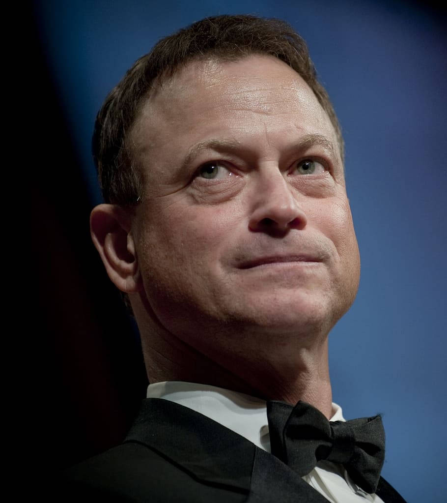 Gary Sinise, tuxedo, bow tie, SD Phone Wallpaper