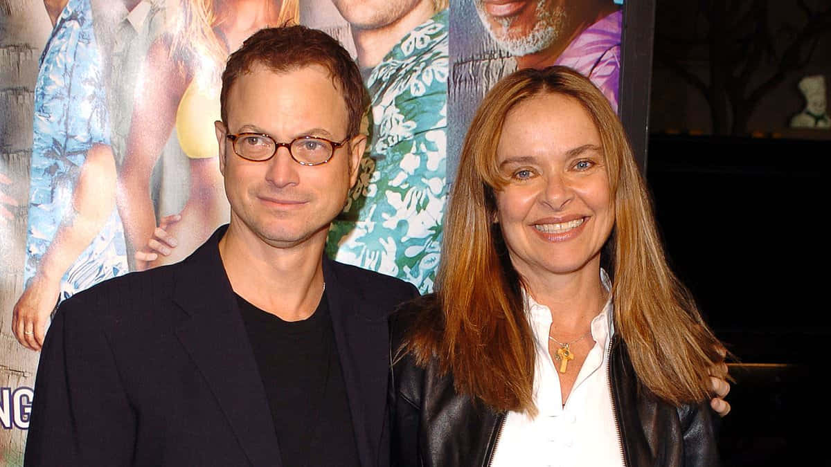 Gary Sinise, black blazer, leather jacket, SD Desktop Wallpaper