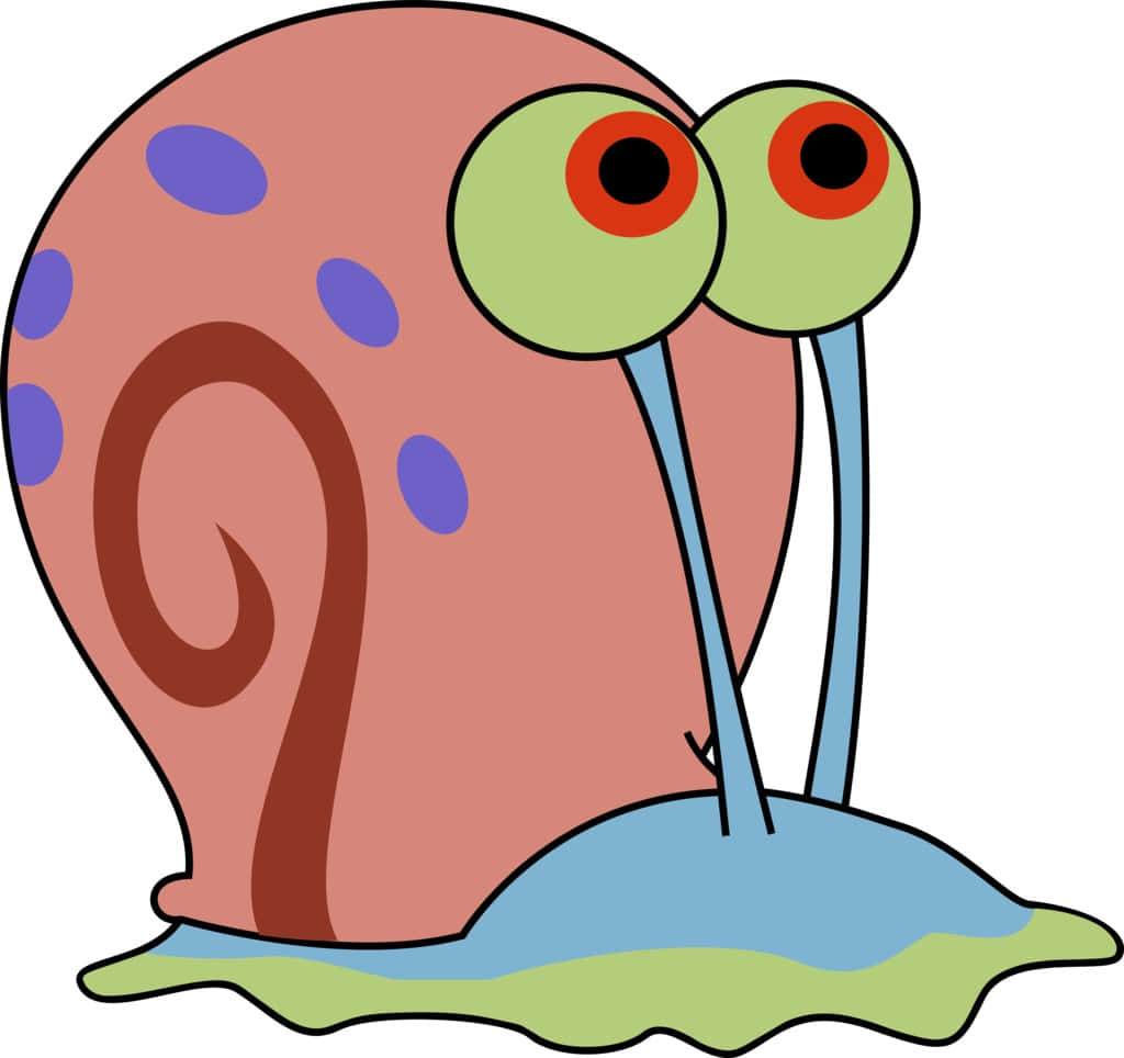 Gary The Snail, pink shell, purple spots, SD Desktop Wallpaper