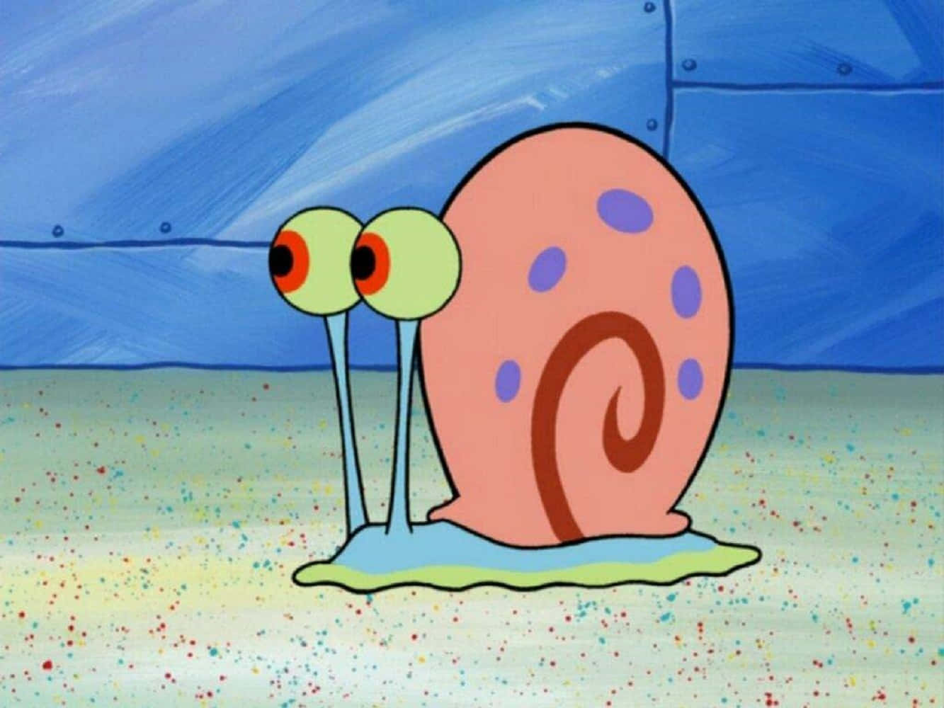 Gary the Snail, pink shell, purple spots, HD Desktop Wallpaper
