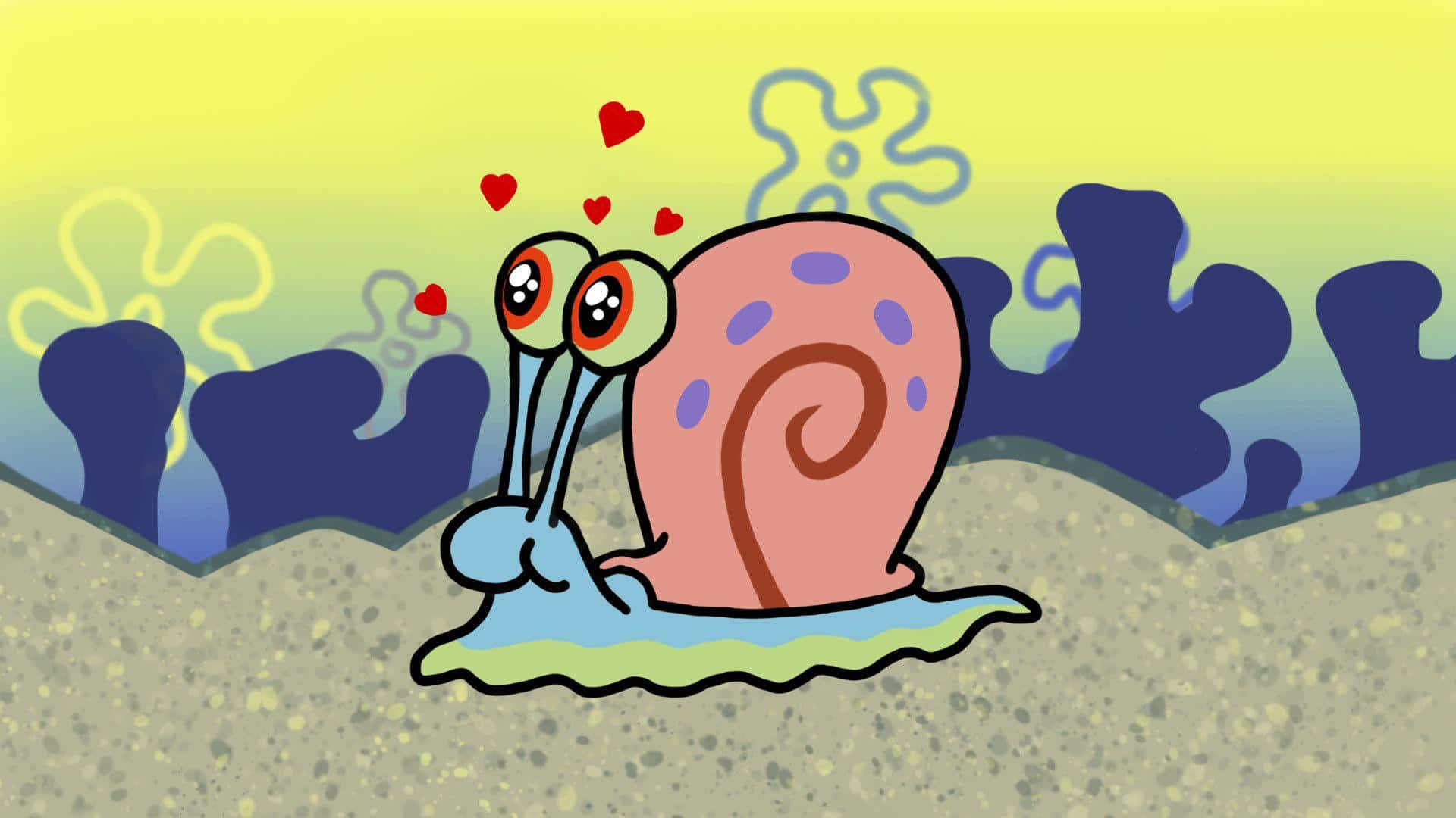 Gary The Snail, 1920 x 1080, cartoon snail, Full HD Desktop Wallpaper