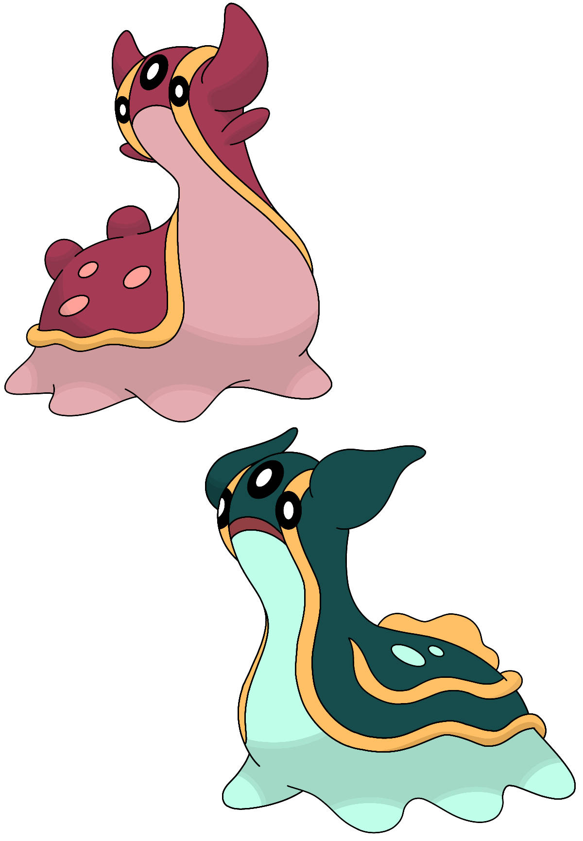 Pink And Green Gastrodon, Gastrodon, cartoonish, HD Phone Wallpaper