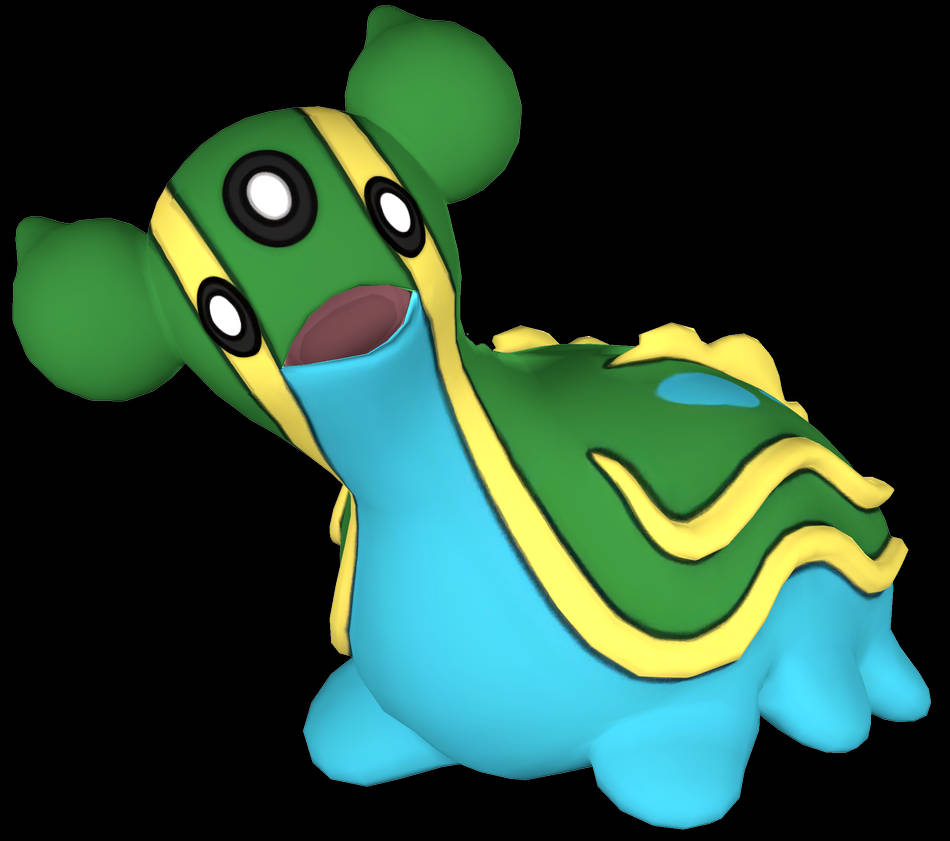 Gastrodon, green, blue, SD Desktop Wallpaper
