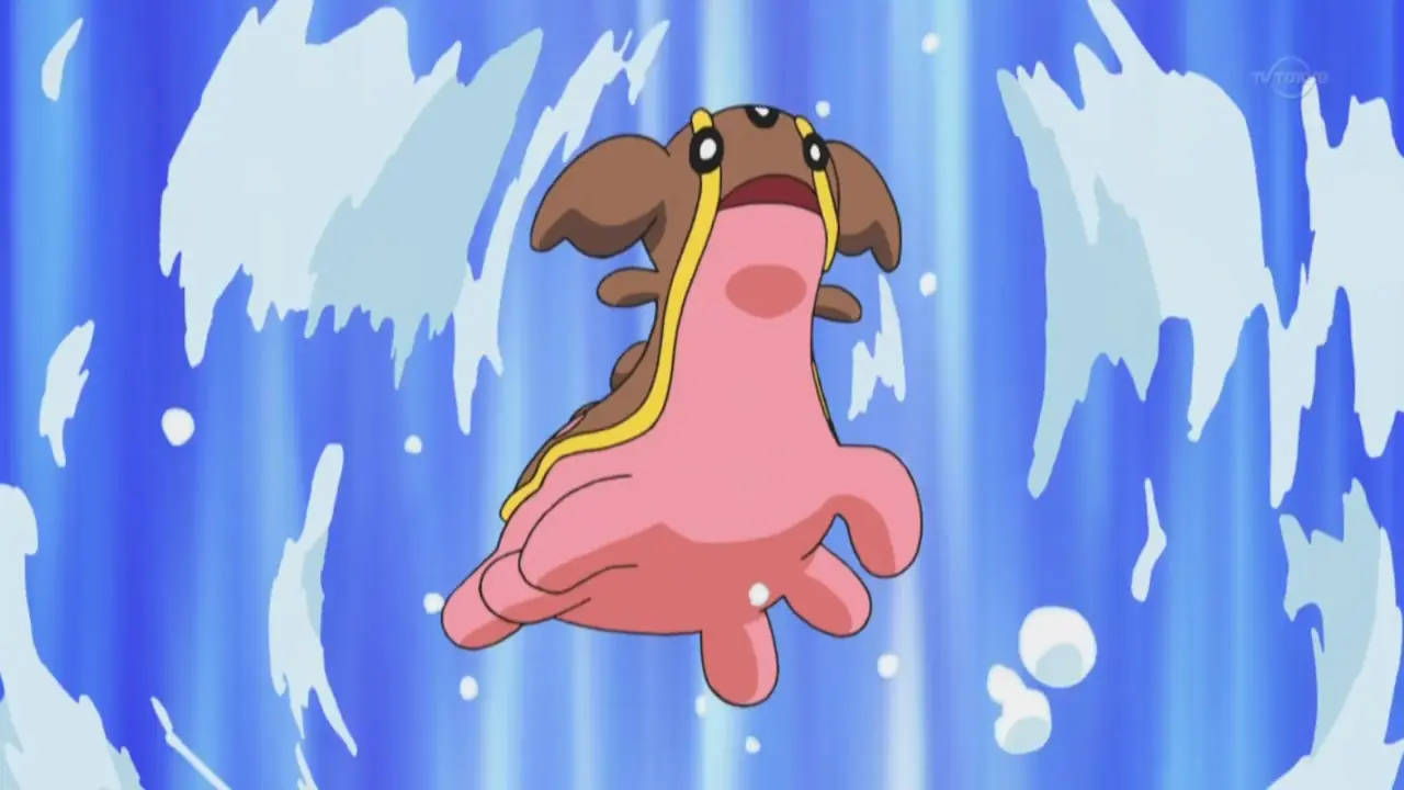 Gastrodon, pink and brown, anime, HD Desktop Wallpaper