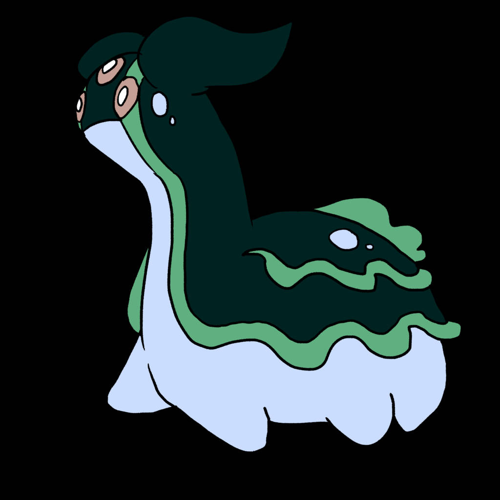 Gastrodon, black, dark green, SD Desktop Wallpaper