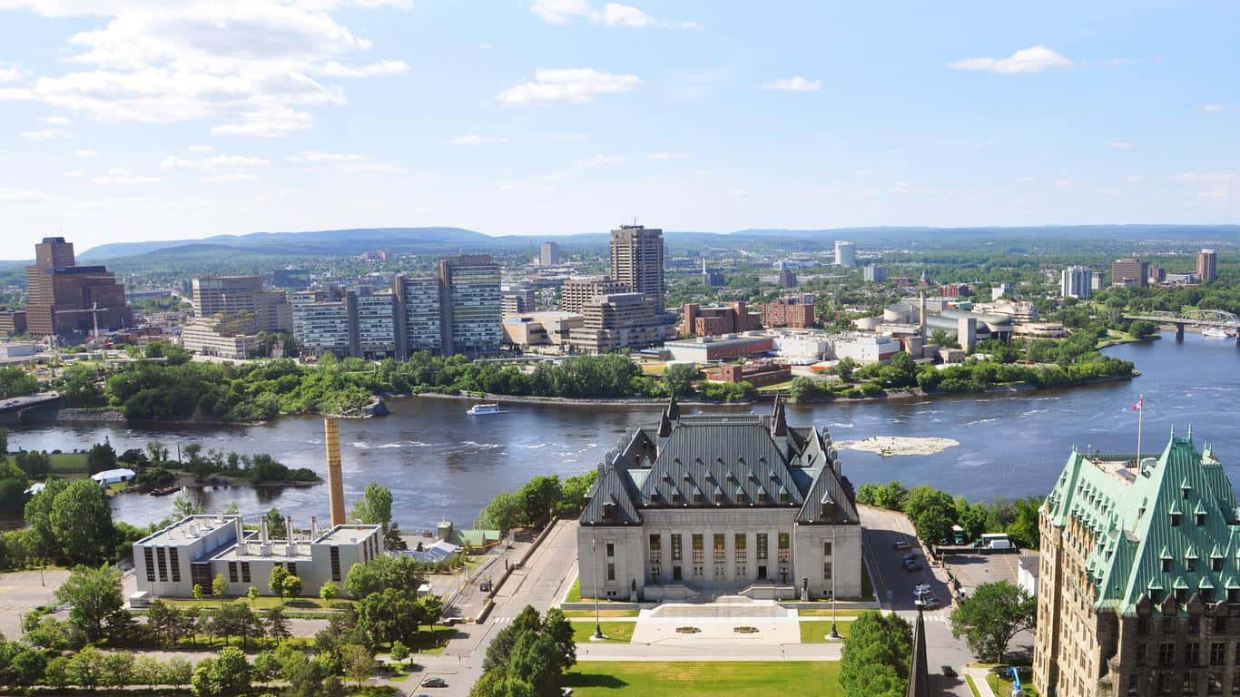 Gatineau River, cityscape, historic buildings, HD Desktop Wallpaper