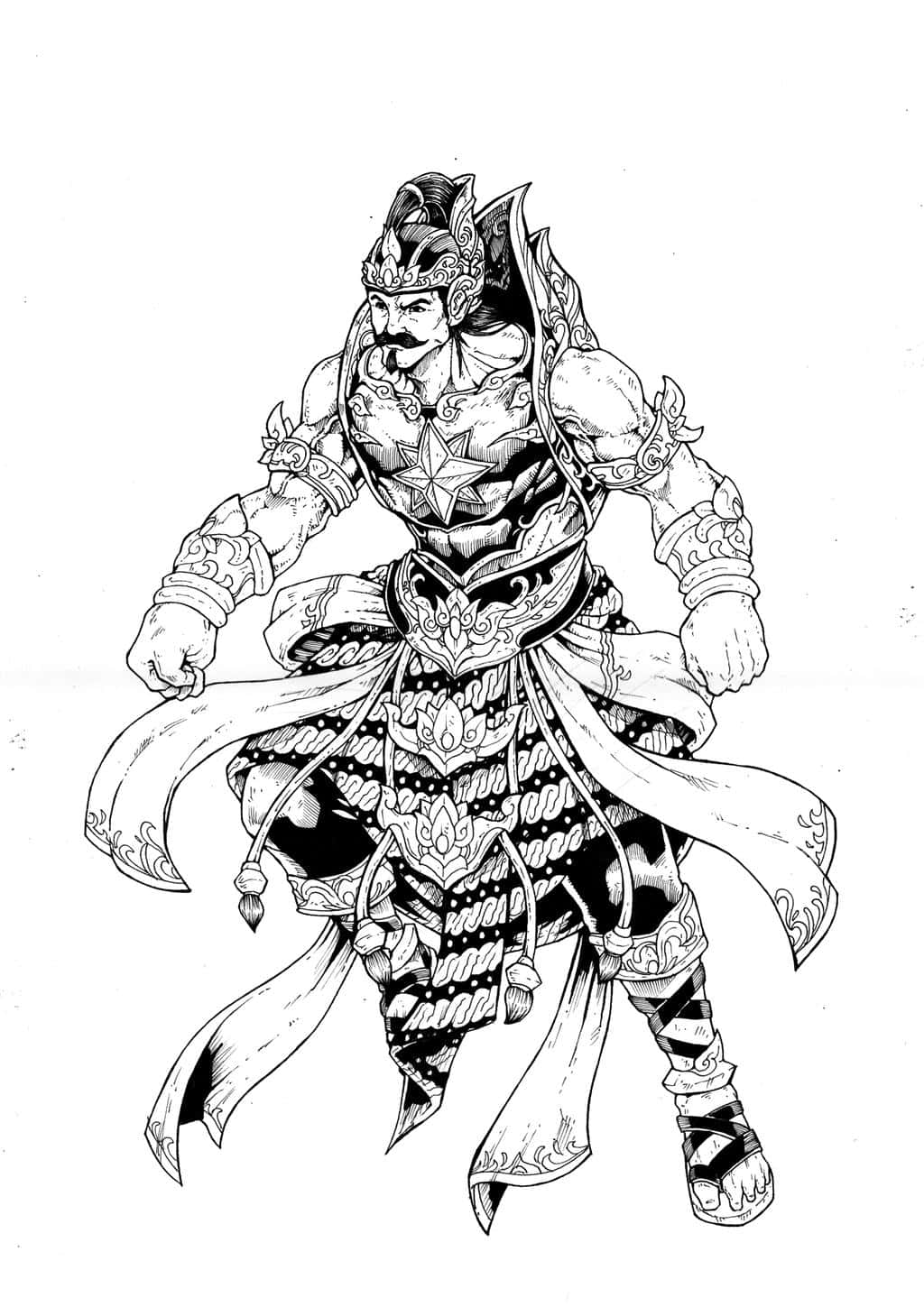 Gatotkaca, warrior, ornate armor, HD Phone Wallpaper