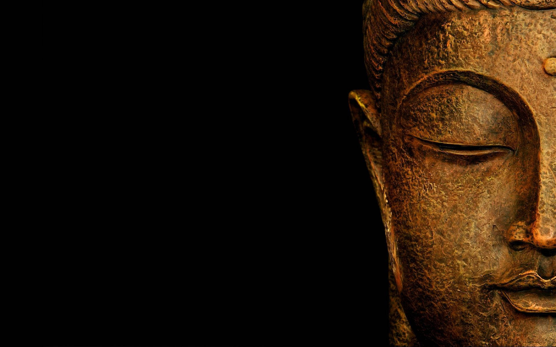 Buddha, 3D Half Portrait, closed eyes, Full HD Desktop Wallpaper