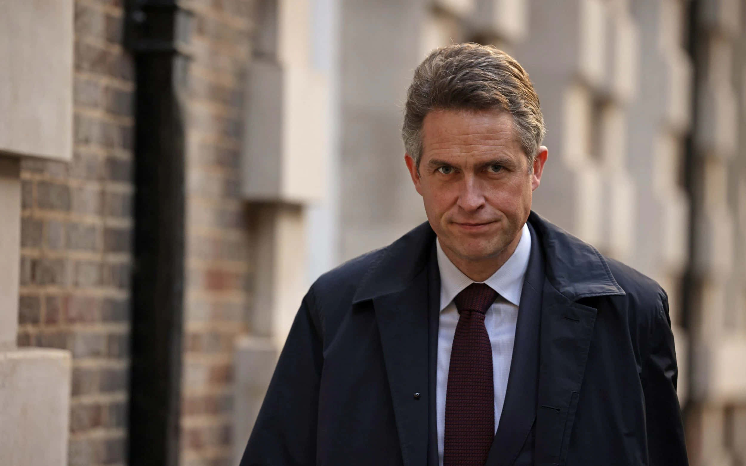 Gavin Williamson, dark coat, red tie, Full HD Desktop Wallpaper