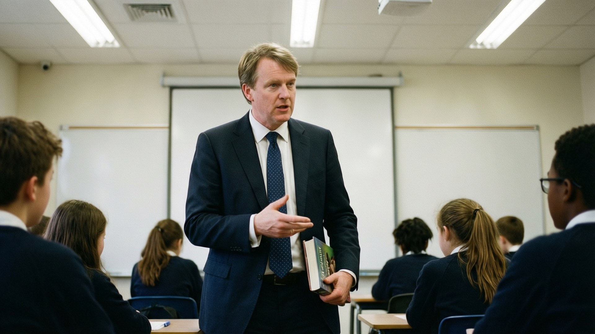 Gavin Williamson, classroom, students, Full HD Desktop Wallpaper