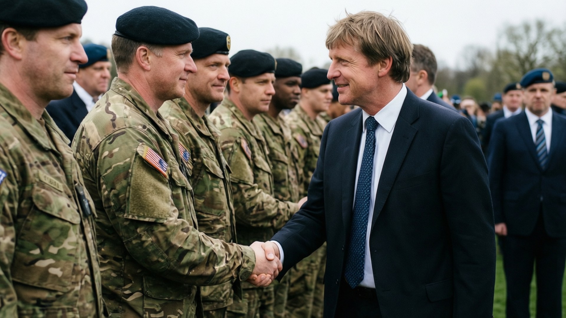 Gavin Williamson, soldiers, outdoor ceremony, Full HD Desktop Wallpaper