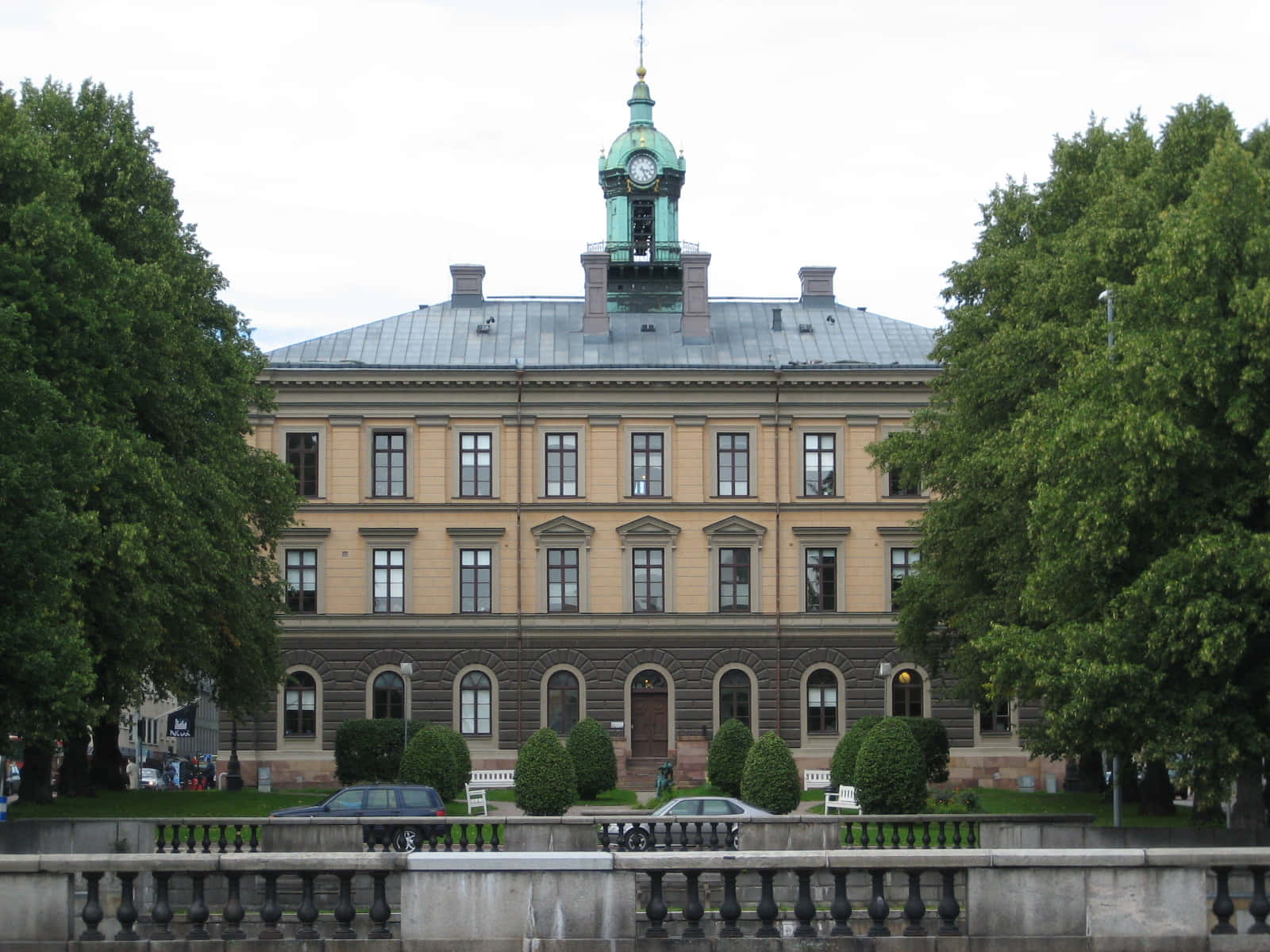 Gävle, historic building, green copper clock tower, HD Desktop Wallpaper