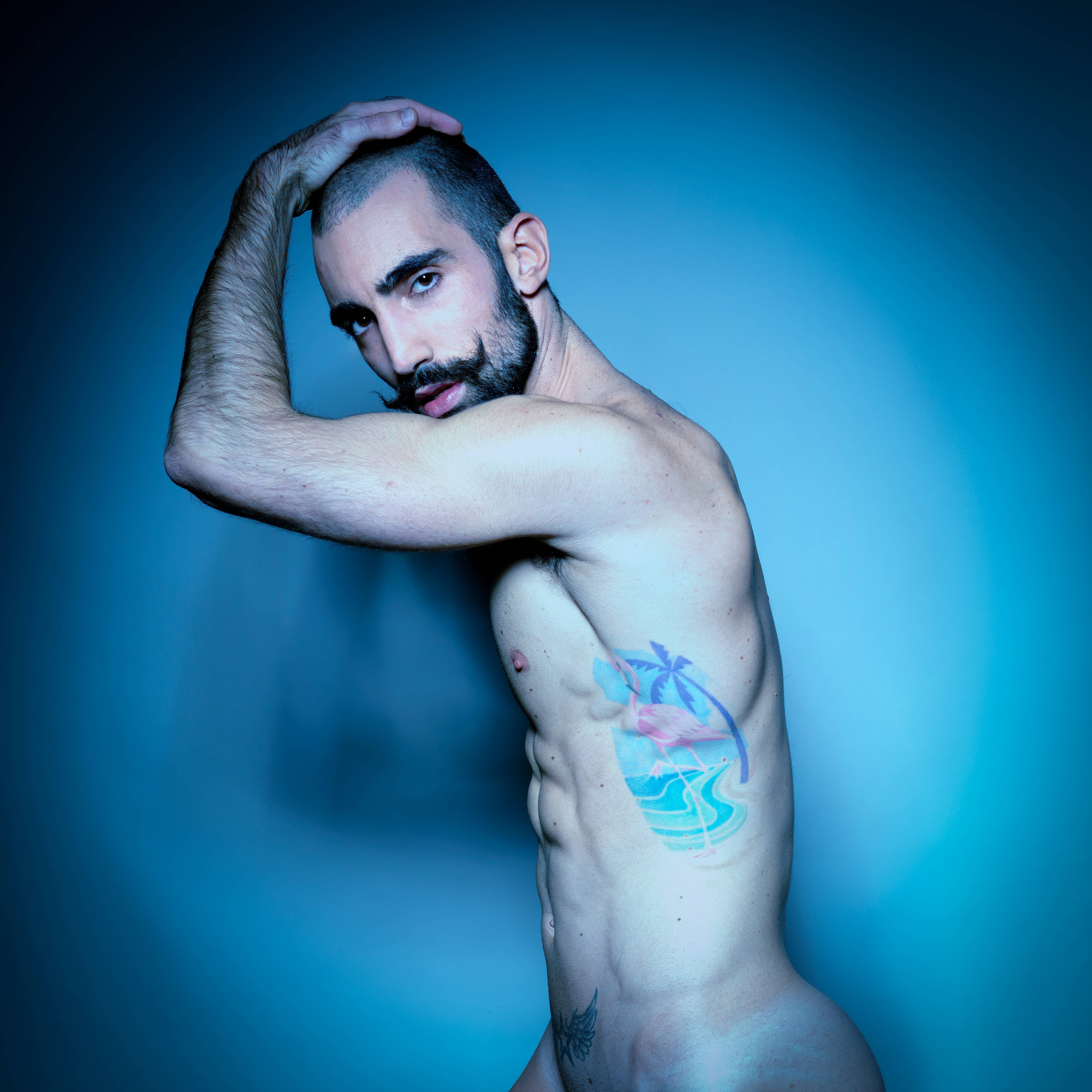 moustache, muscular man, beard, 5K Desktop Wallpaper