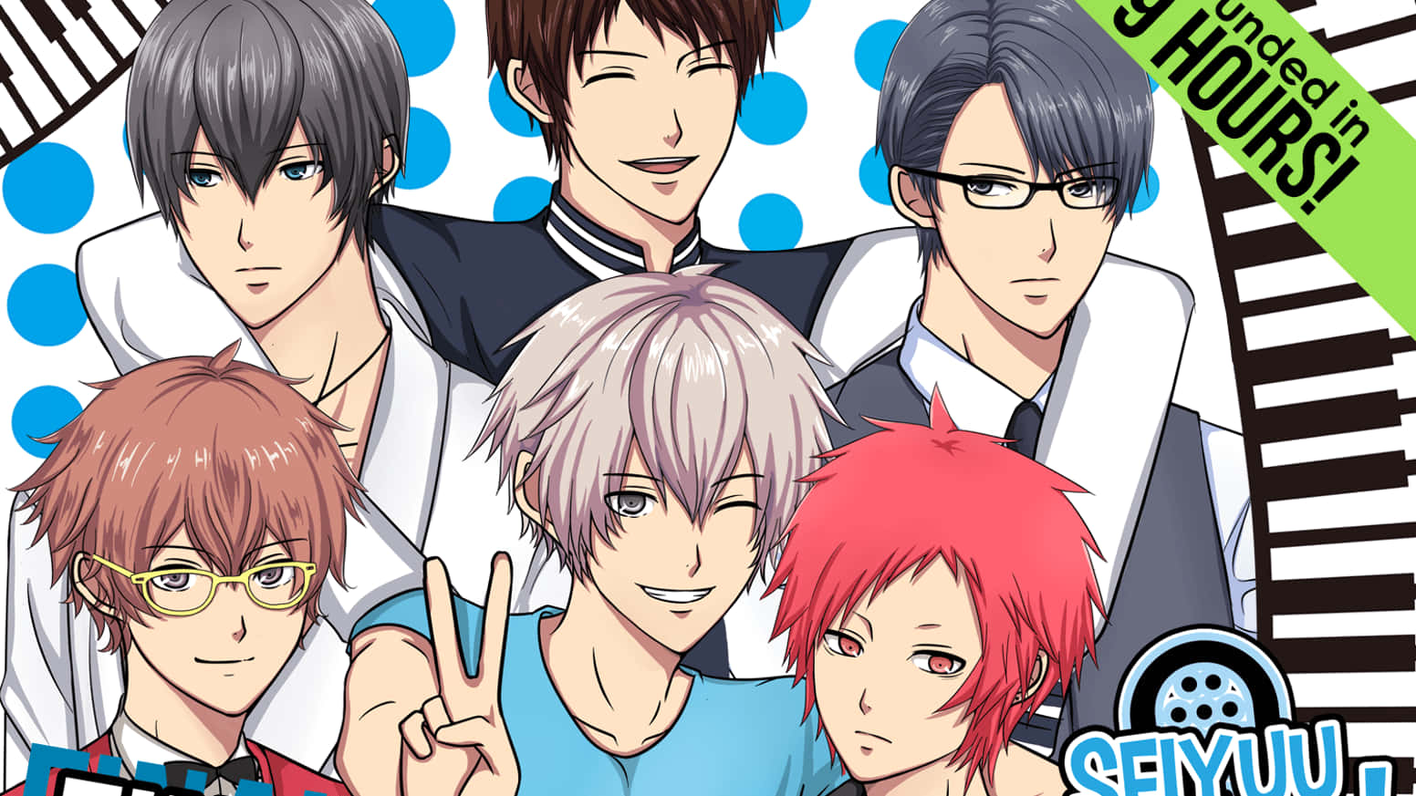 anime boys, colorful hair, school uniforms, HD Desktop Wallpaper