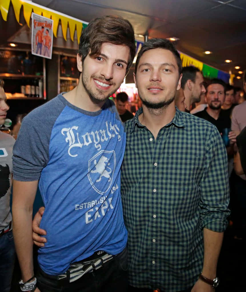 Gay Latino Picture Bar, lively indoor party, colorful decorations, SD Phone Wallpaper