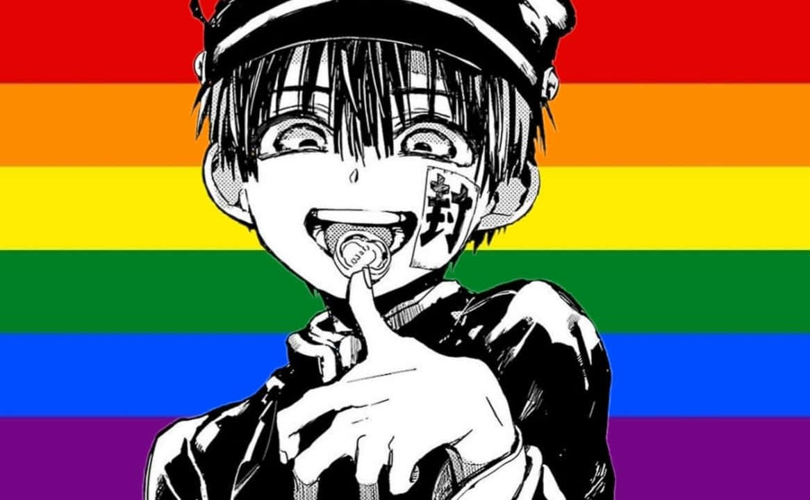 manga-style character, police uniform, seal on their cheek, SD Desktop Wallpaper