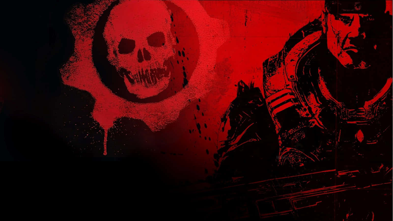 Gears of War 1, soldier, rifle, HD Desktop Wallpaper