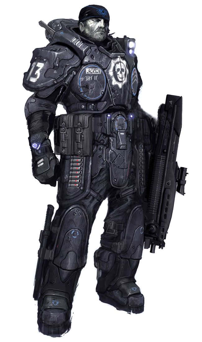 Gears Of War 1, soldier, dark tactical gear, SD Phone Wallpaper