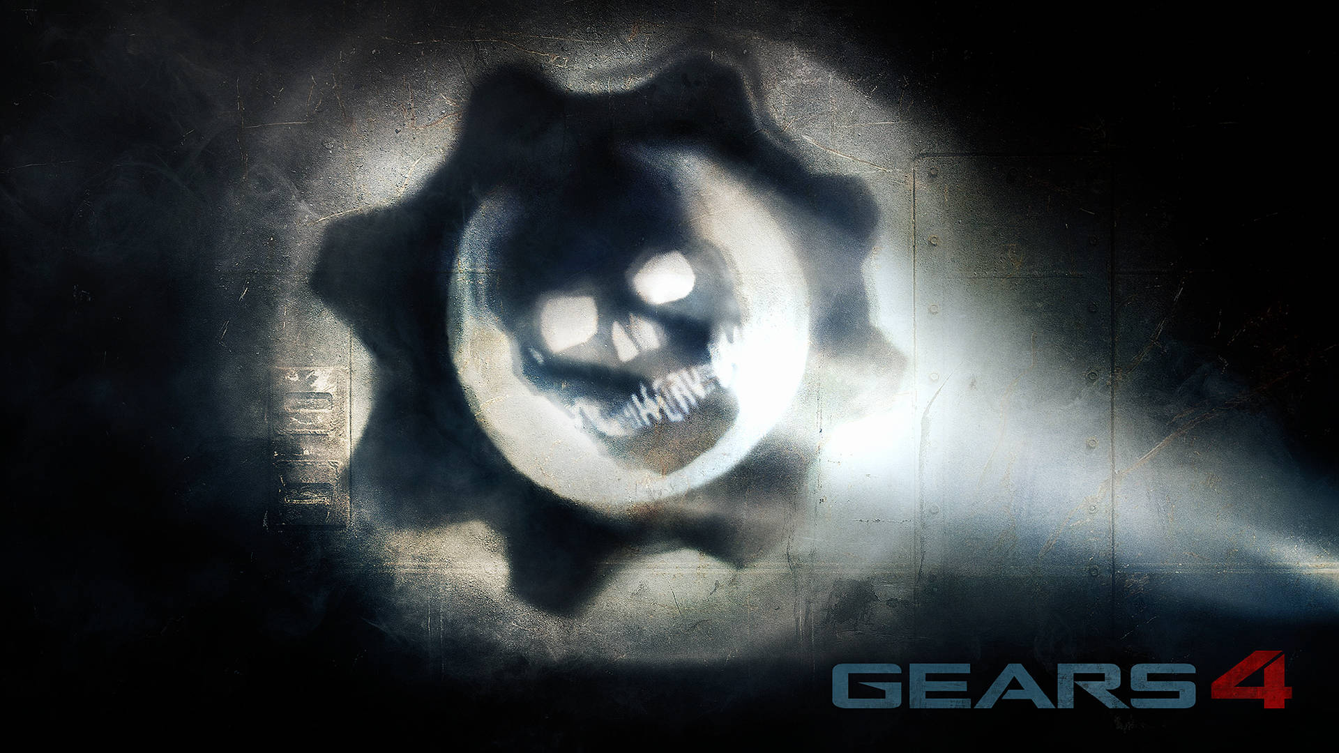 Gears of War 4, emblem, glowing skull, Full HD Desktop Wallpaper