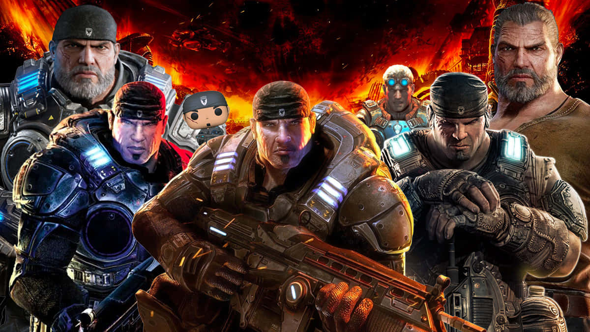 Gears Of War 4, PC game, armored soldiers, SD Desktop Wallpaper
