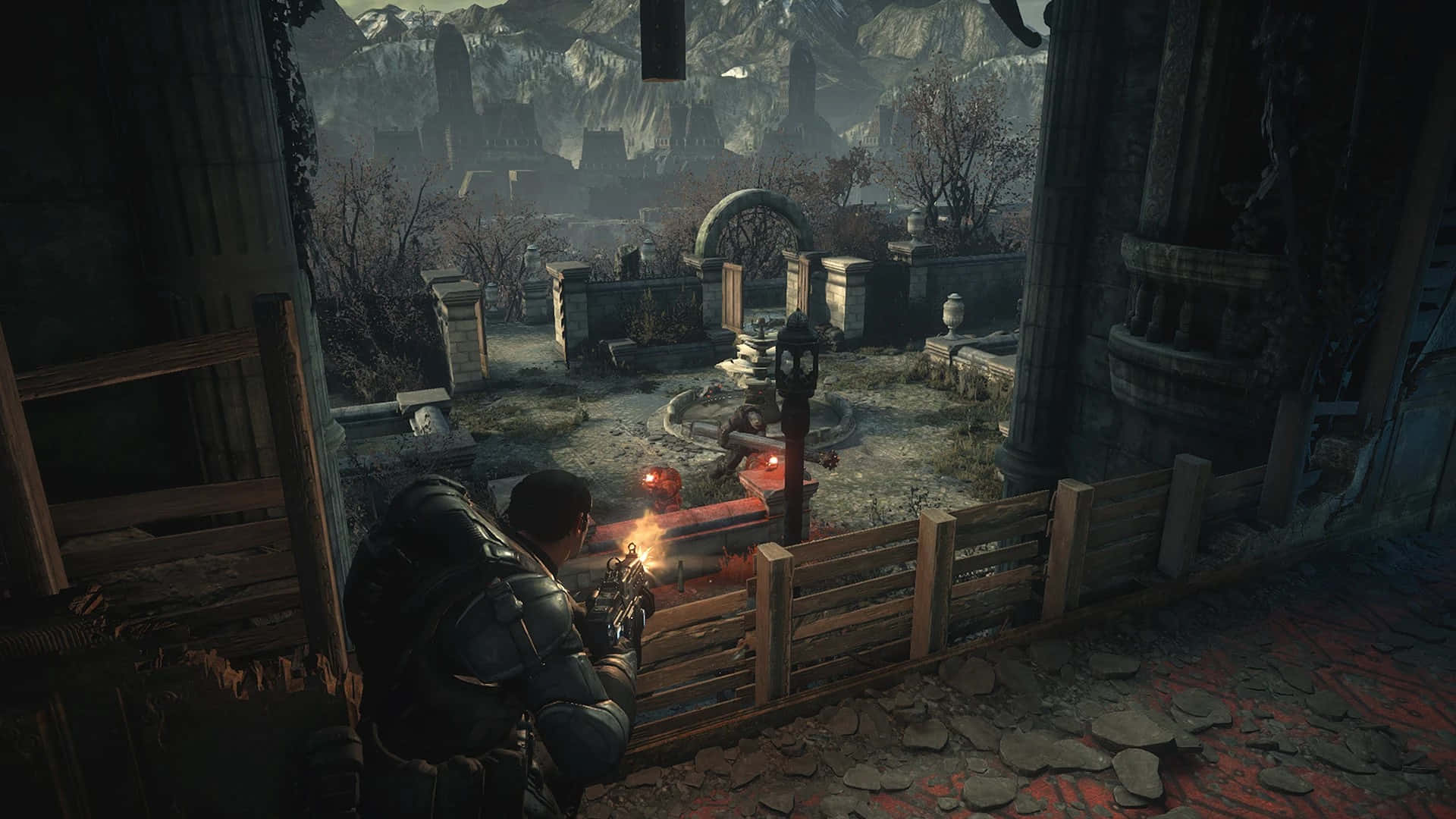 Gears Of War Ultimate Edition, tactical cover, cemetery, Full HD Desktop Wallpaper