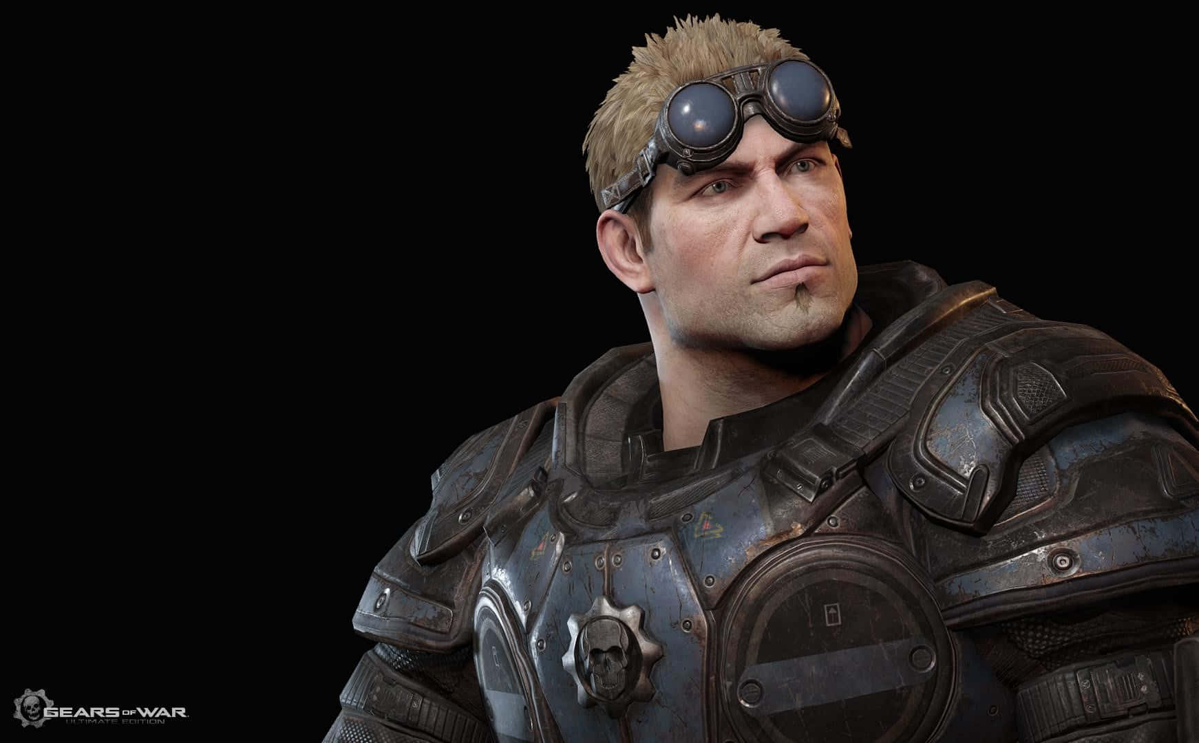 Gears Of War, blue armor, goggles, HD Desktop Wallpaper