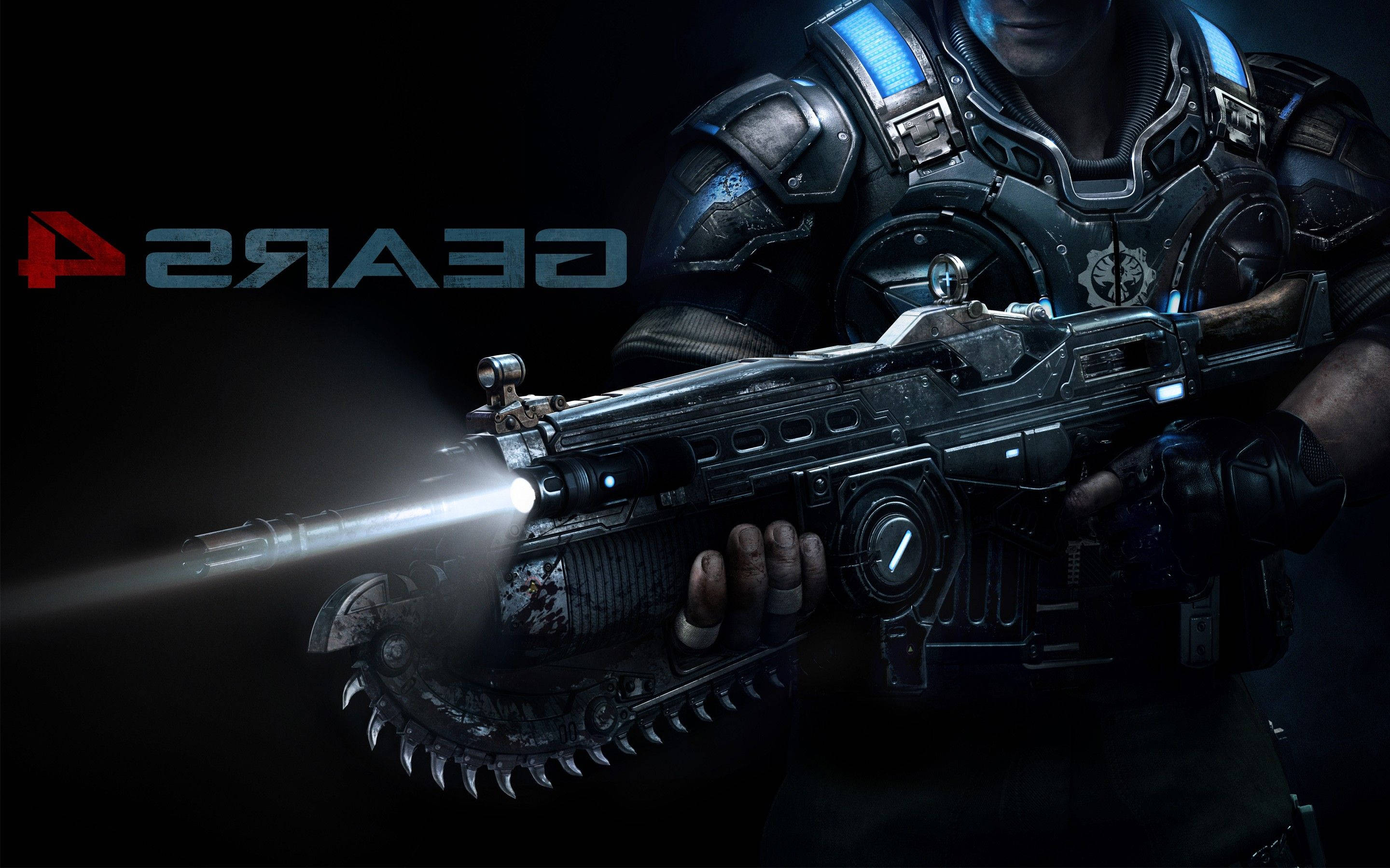 Gears of War, Gears 4, chainsaw rifle, 2K Desktop Wallpaper