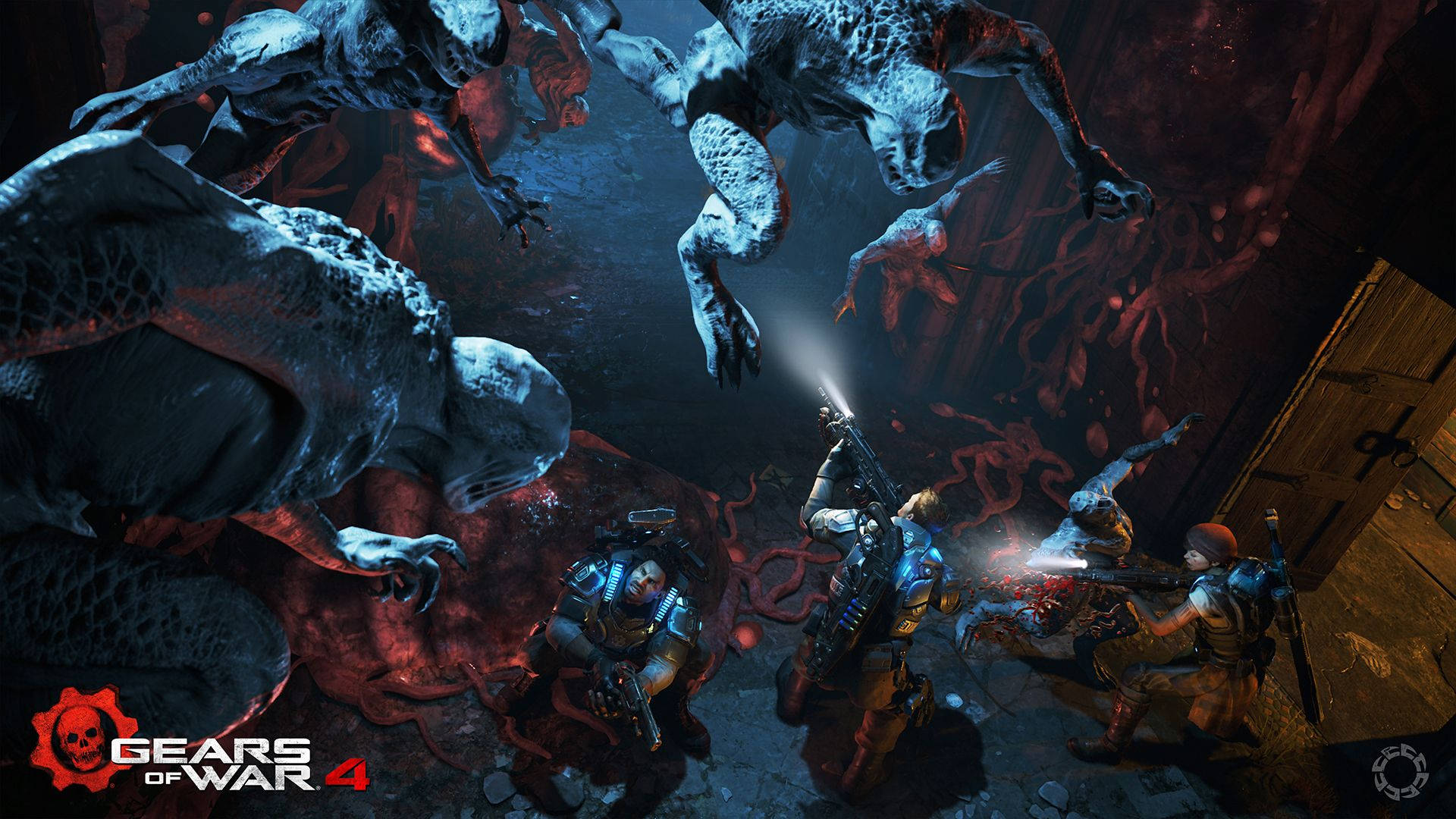 Gears Of War, soldiers, tactical gear, Full HD Desktop Wallpaper