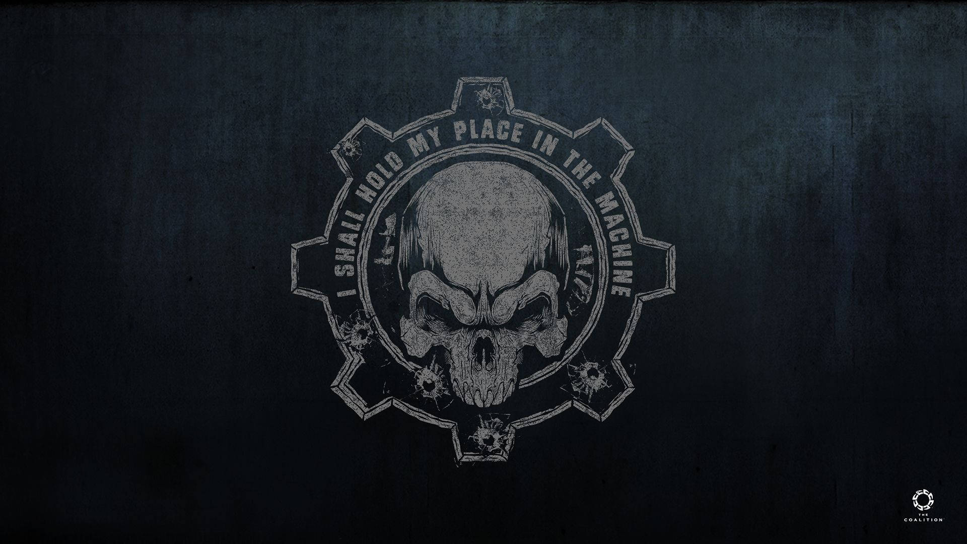 Gears Of War, black logo, skull emblem, Full HD Desktop Wallpaper