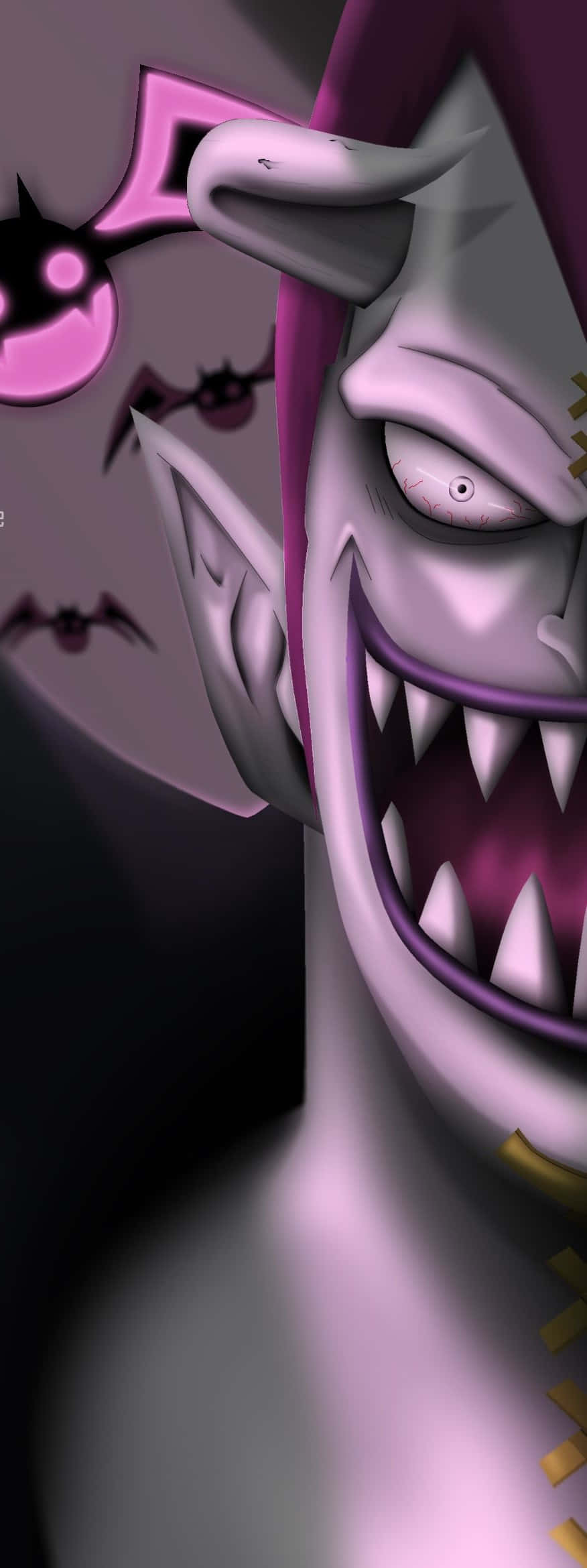 Gecko Moria, purple-skinned, anime demon, Full HD Phone Wallpaper