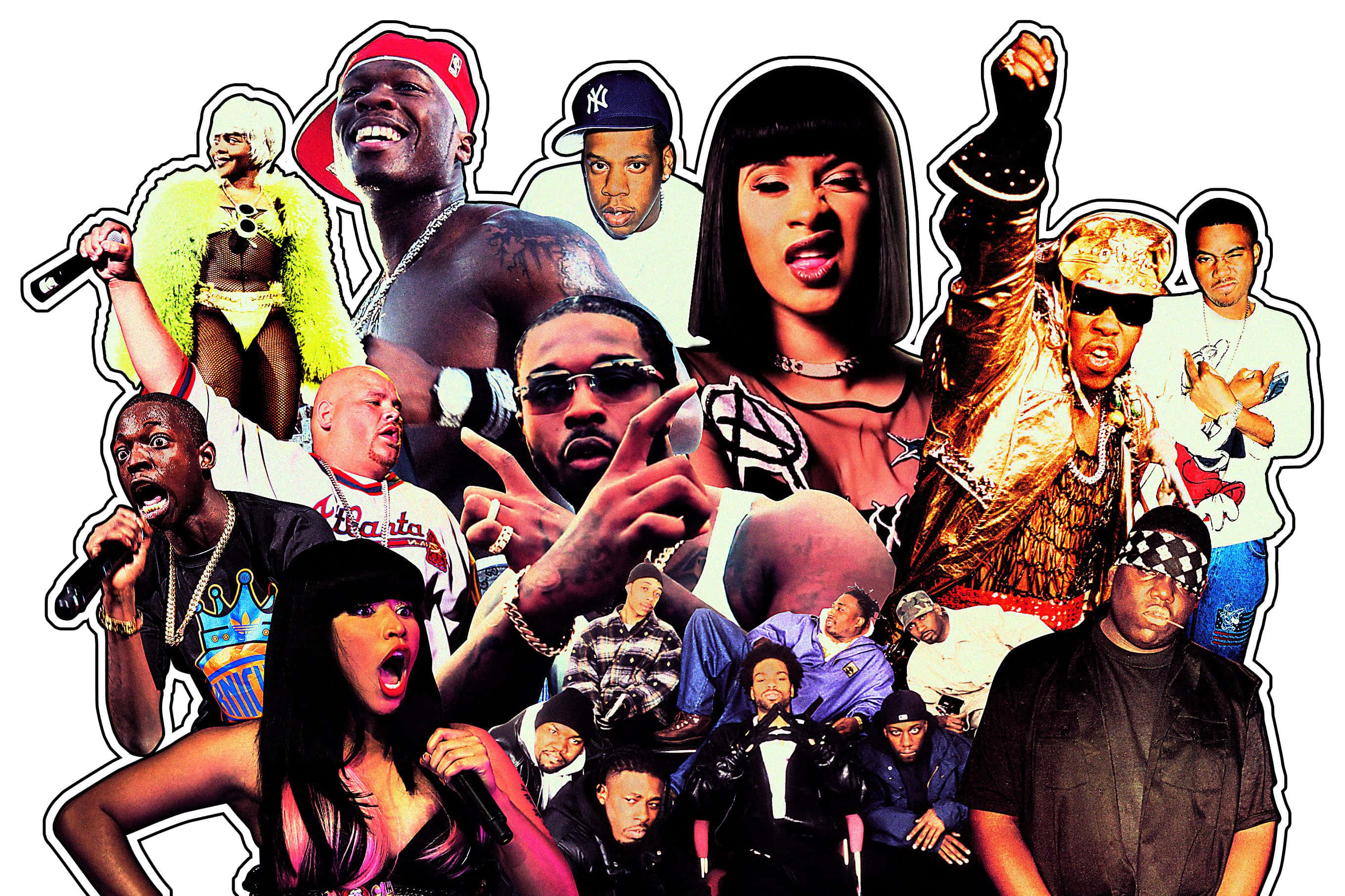 Gee Money, hip hop artists, vibrant collage, 2K Desktop Wallpaper