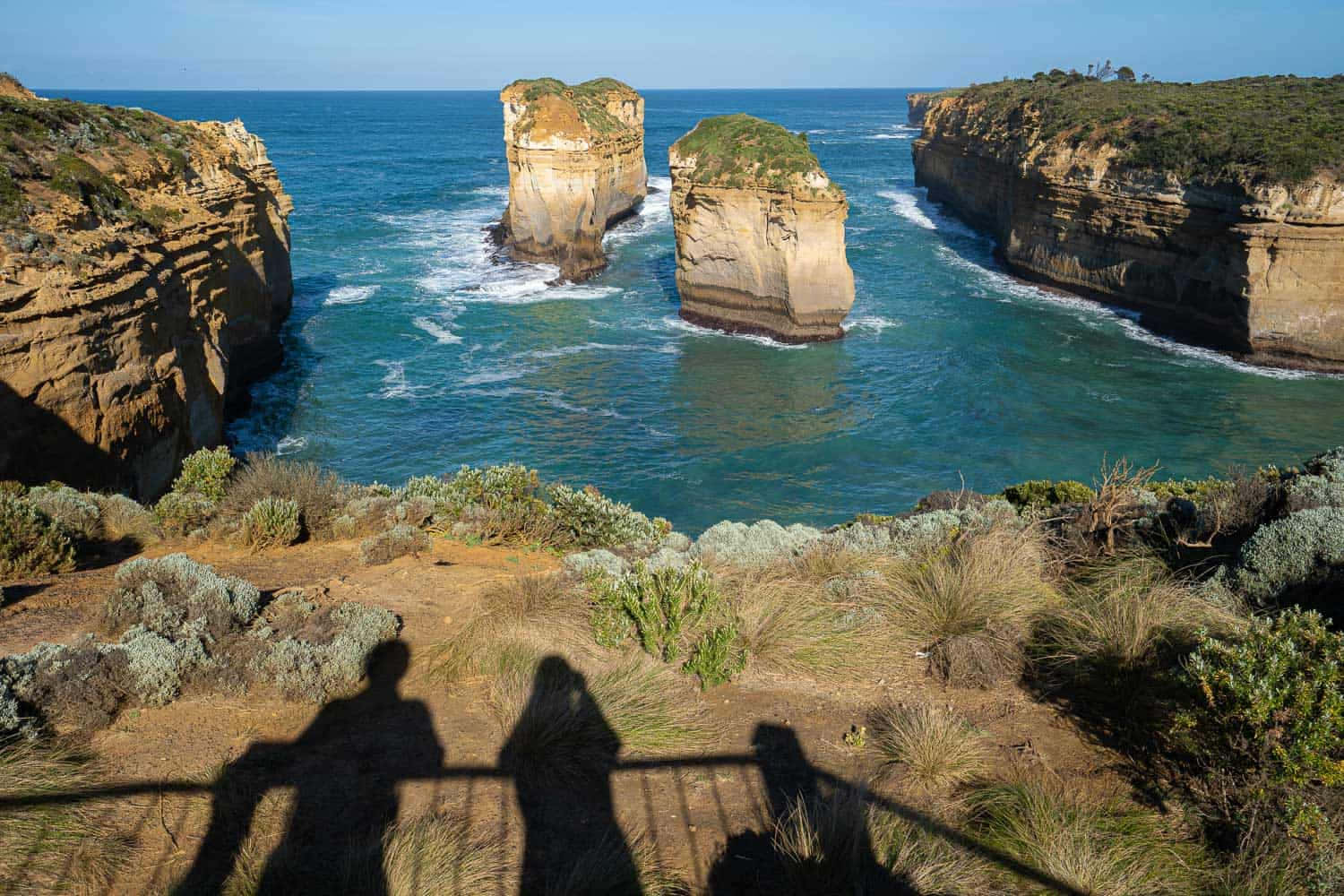 Geelong, limestone stacks, turquoise waters, HD Desktop Wallpaper