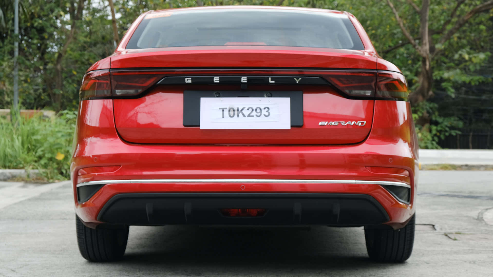 Geely Emgrand, glossy red, paved surface, Full HD Desktop Wallpaper