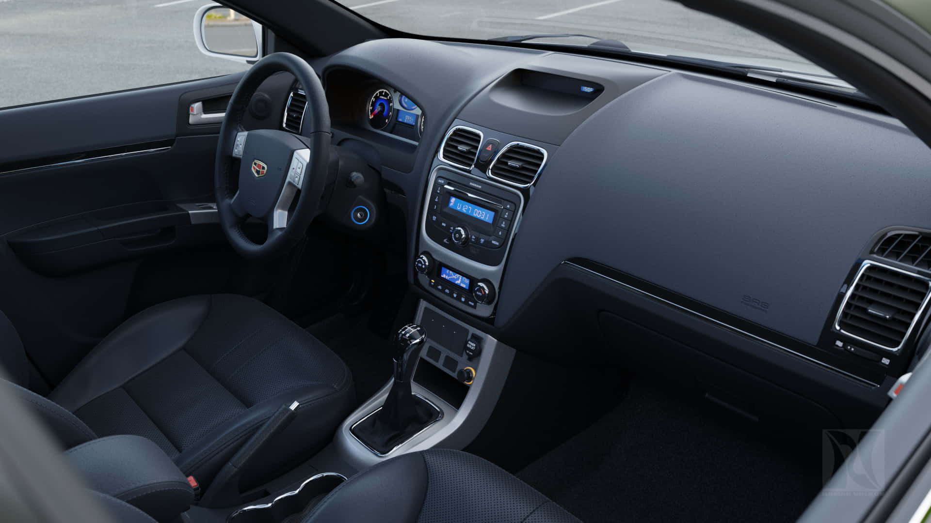 Geely Emgrand, black leather interior, sleek dashboard, Full HD Desktop Wallpaper