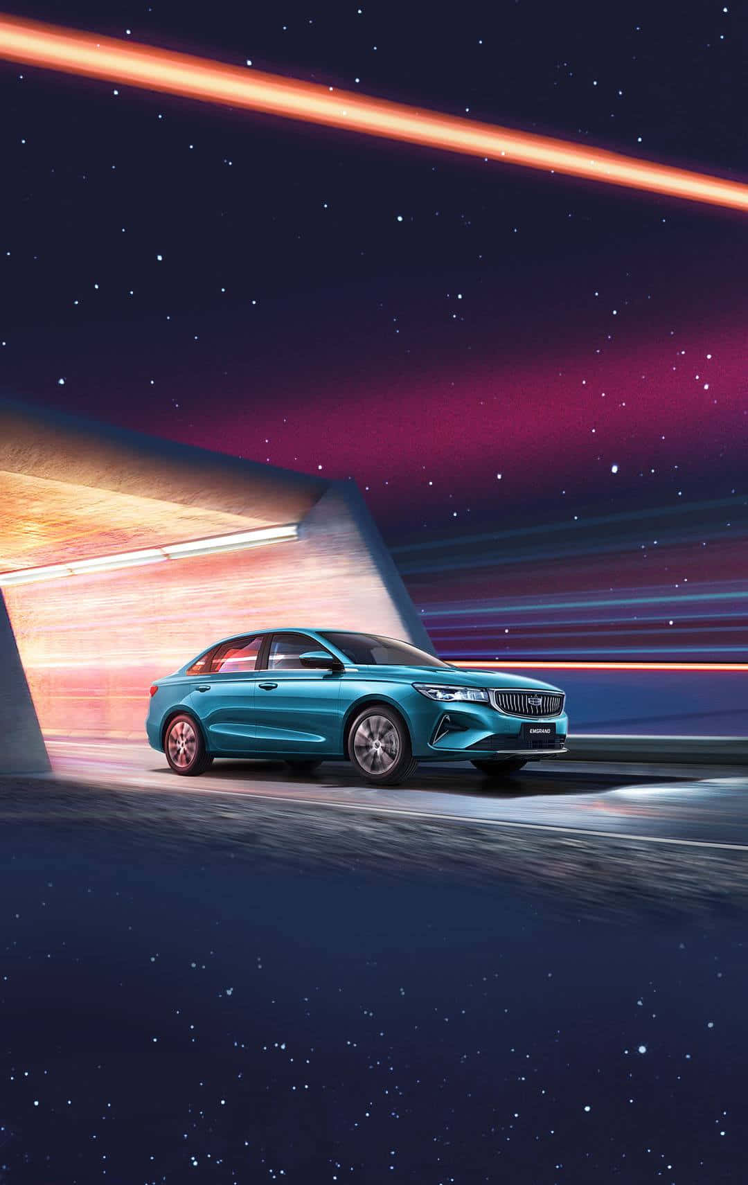 Geely Emgrand, starry sky, tunnel, HD Phone Wallpaper
