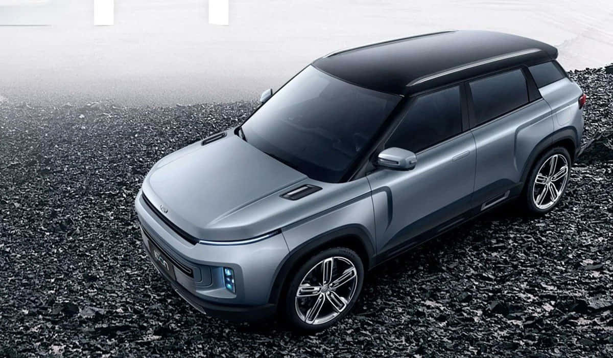 Geely Icon S, silver, black roof, SD Desktop Wallpaper
