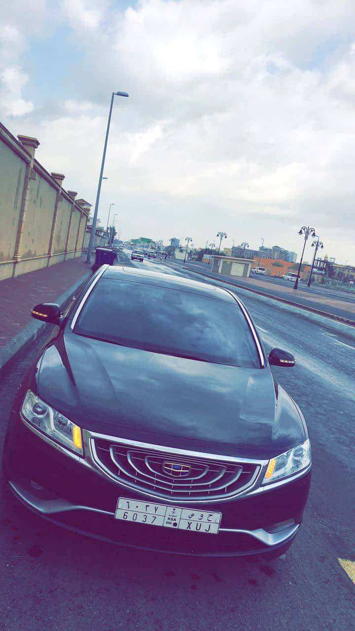 Geely 720, sleek black sedan, wet urban street, HD Phone Wallpaper