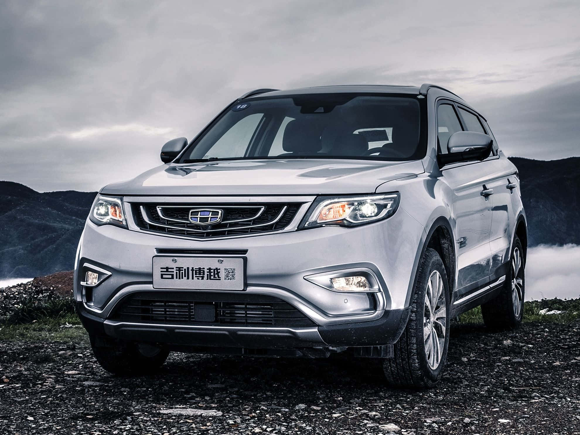 Geely, SUV, rocky hillside, Full HD Desktop Wallpaper