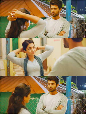 Geetha Govindam, evening lights, intimate moment, SD Phone Wallpaper