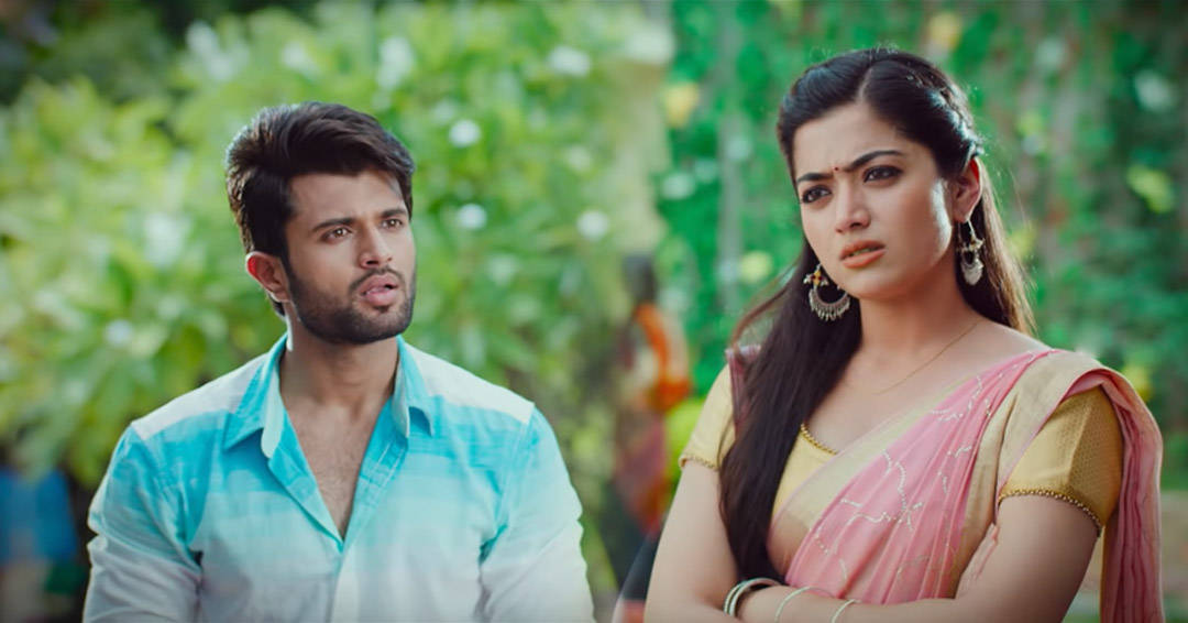 Geetha Govindam, man and woman, lush green garden, SD Desktop Wallpaper