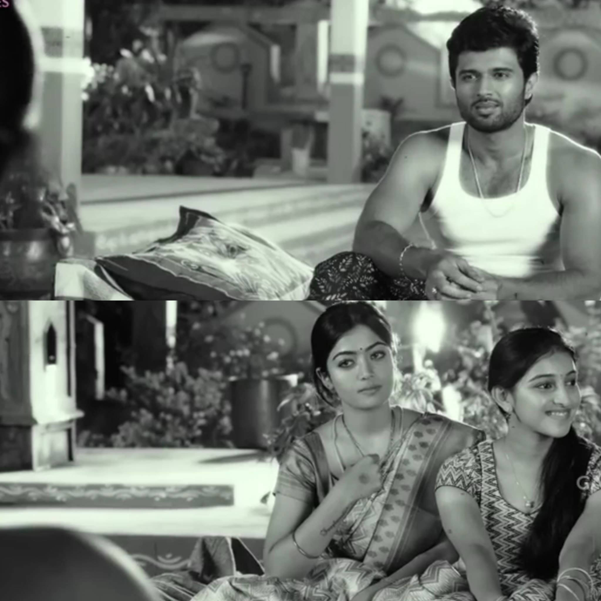 Geetha Govindam, black and white, cinematic scene, Full HD Desktop Wallpaper