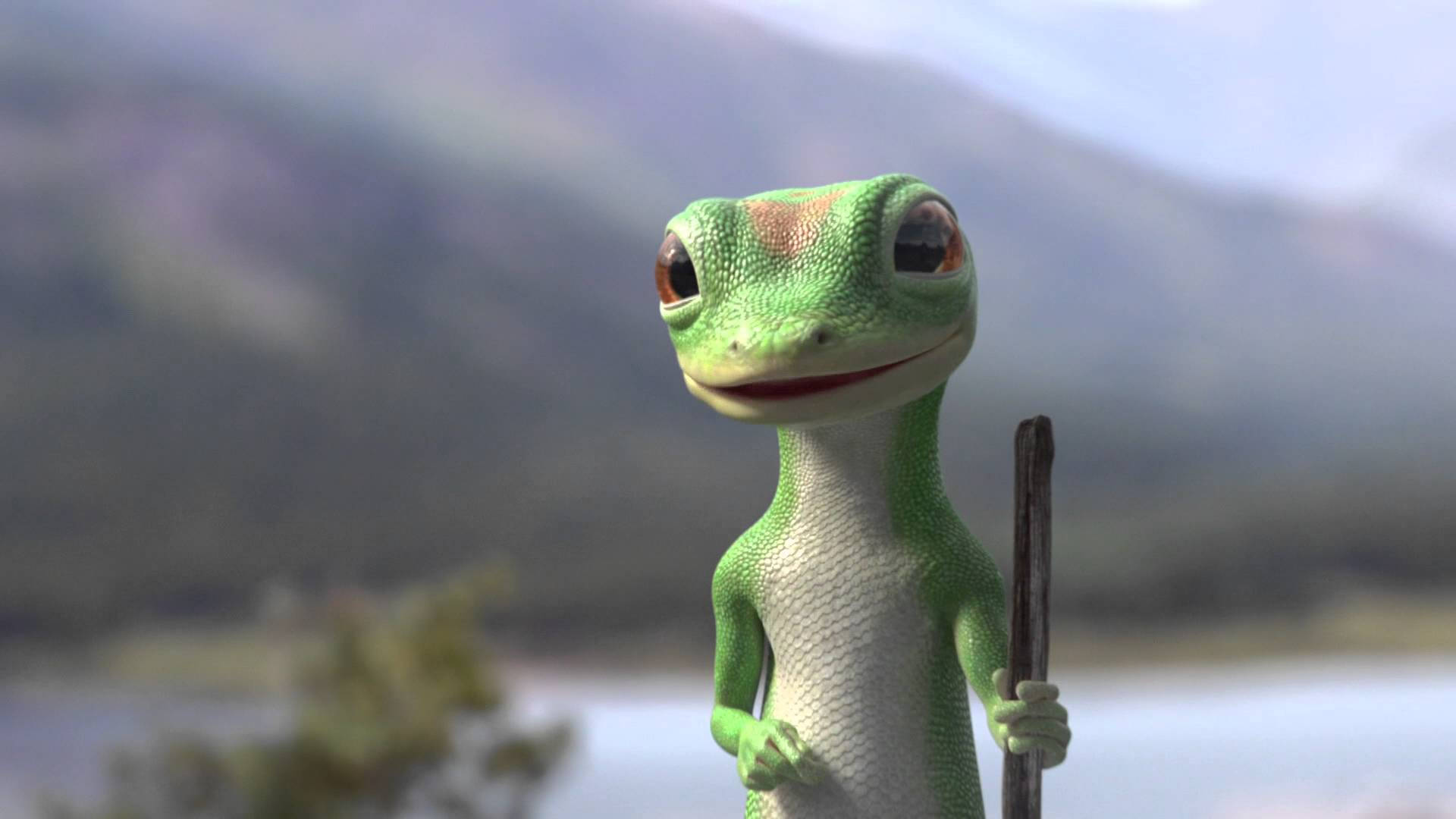 Geico, gecko, animated gecko, Full HD Desktop Wallpaper