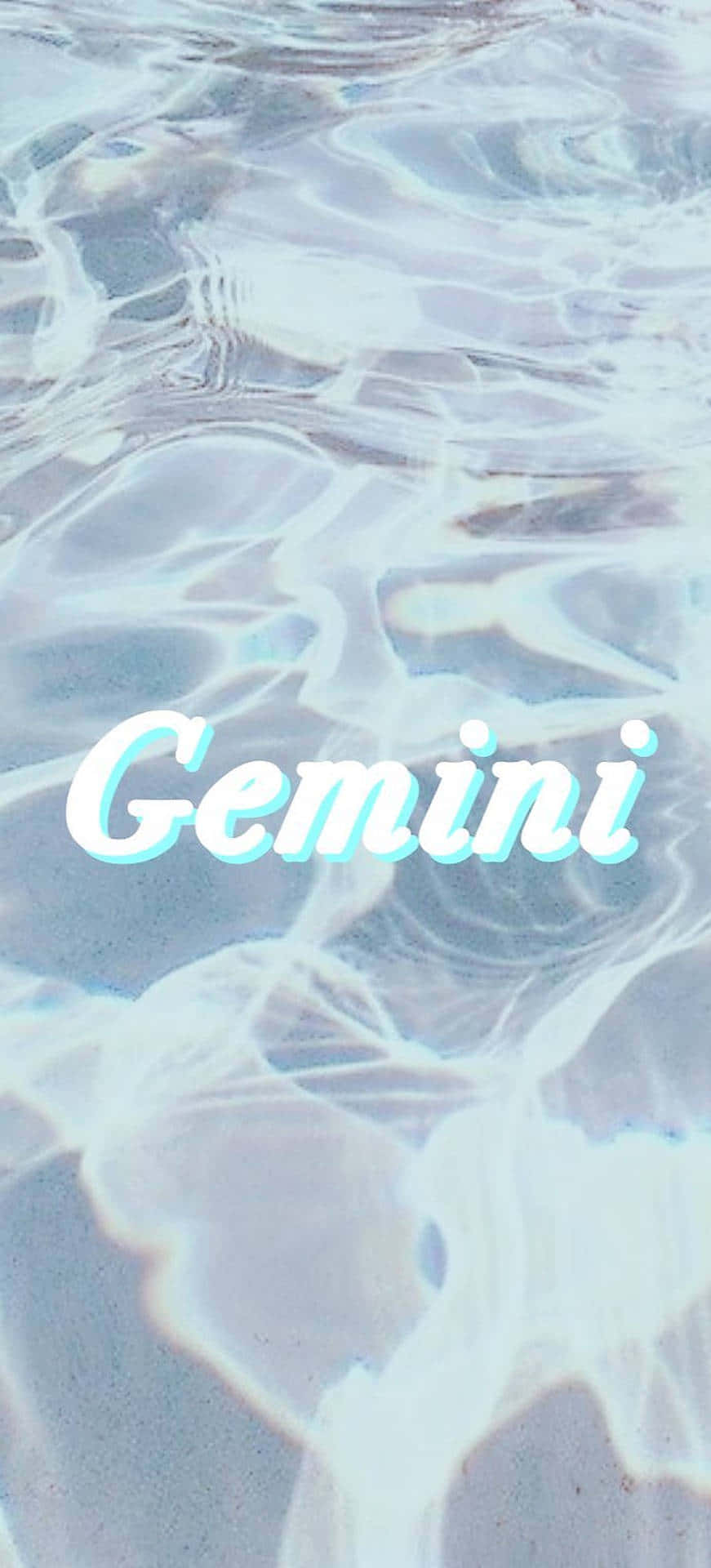 Gemini, water, soft cyan, Full HD Phone Wallpaper