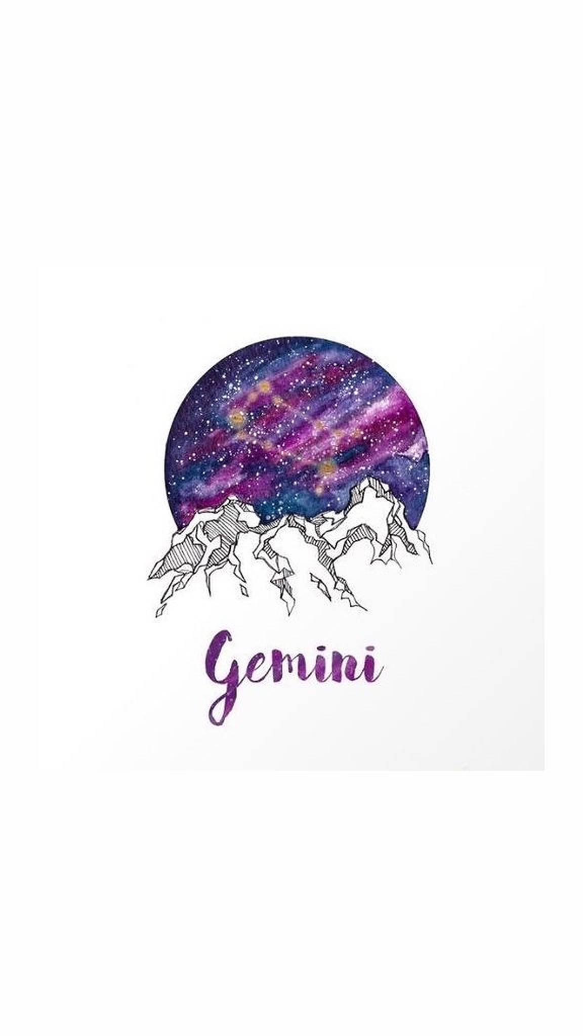 Gemini, zodiac, minimalist, Full HD Phone Wallpaper