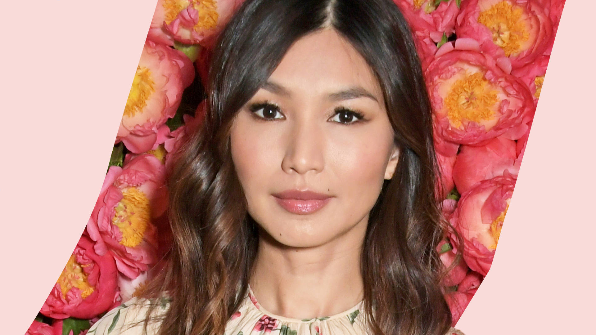 Gemma Chan, dark hair, soft makeup, Full HD Desktop Wallpaper