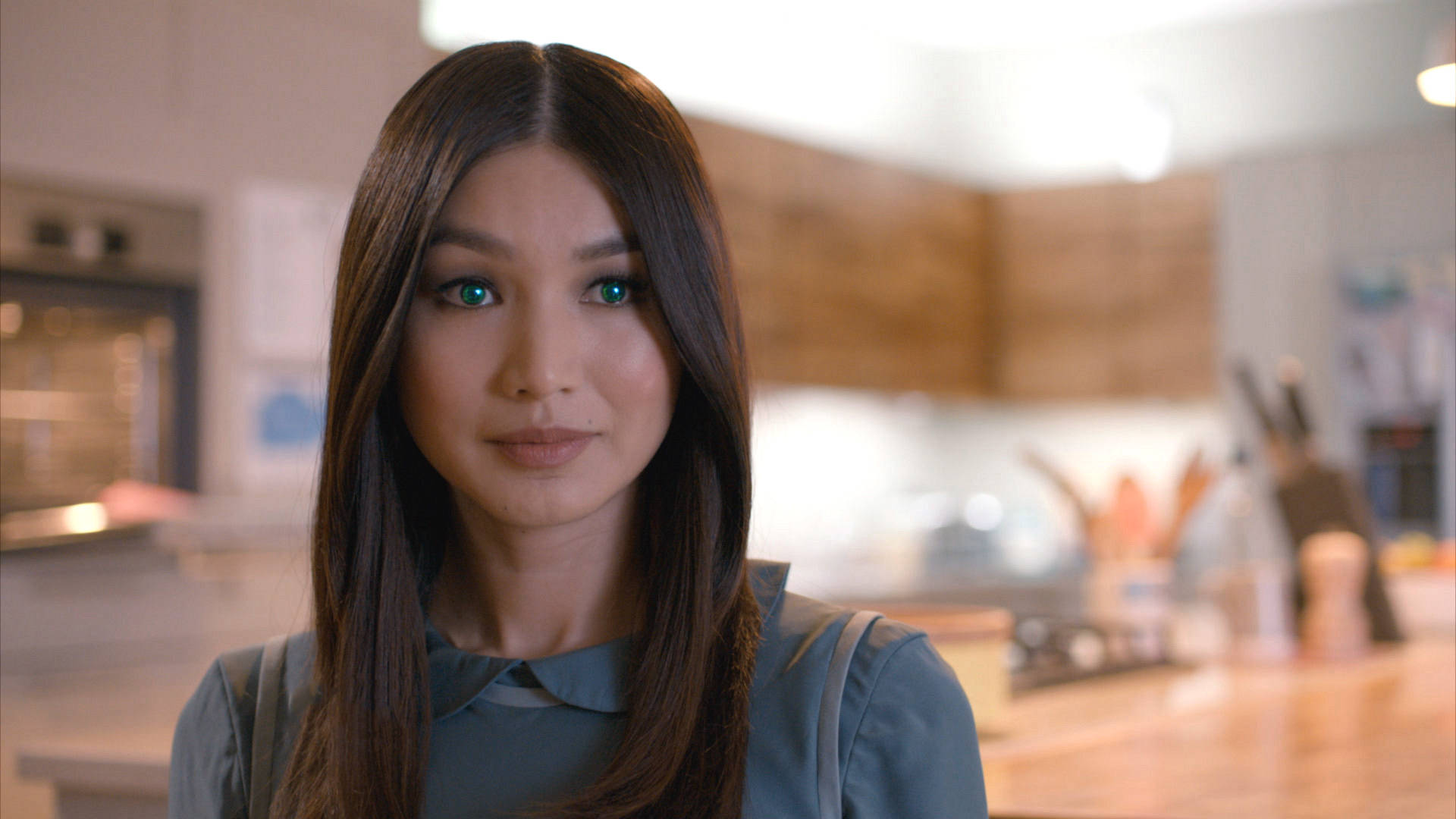 Gemma chan, robot, modern kitchen, Full HD Desktop Wallpaper