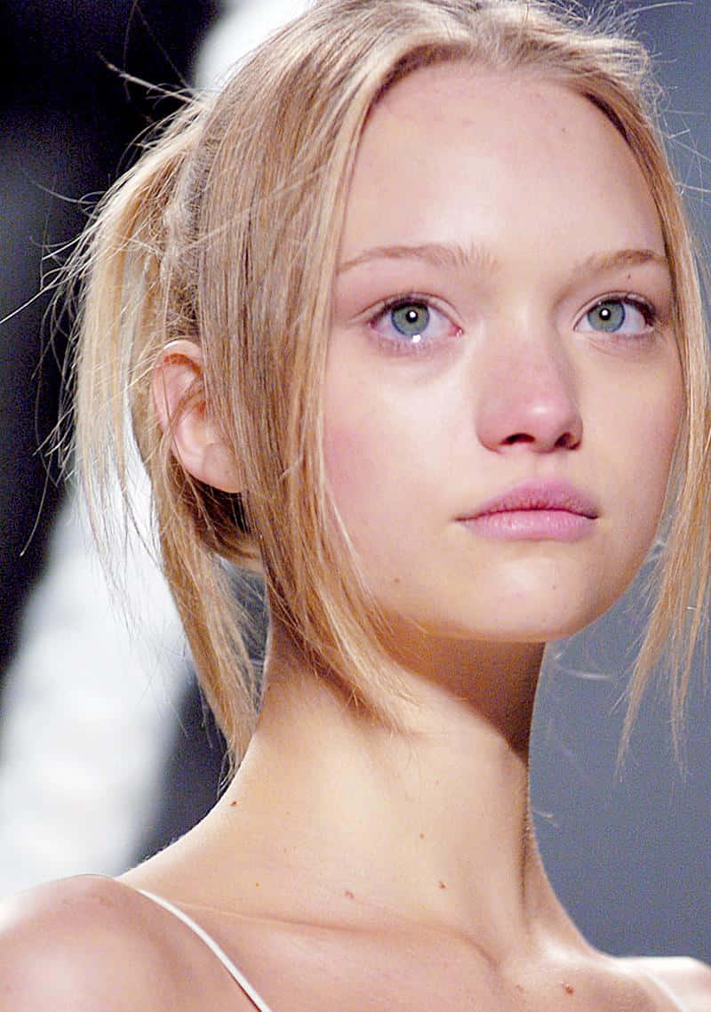 Gemma Ward, blonde model, striking blue eyes, SD Phone Wallpaper