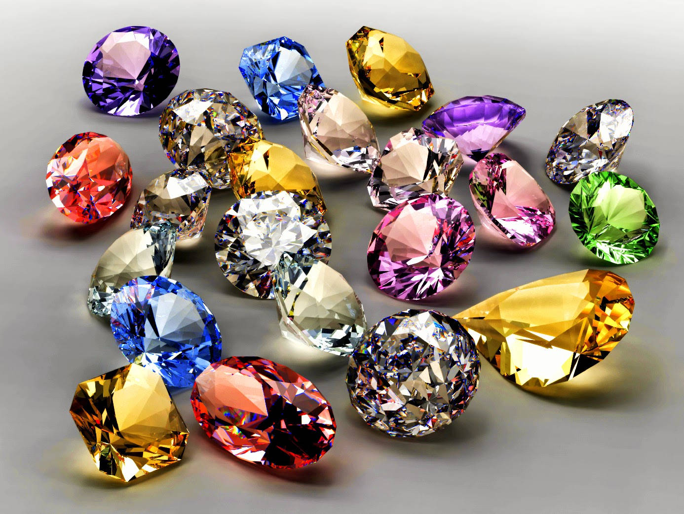 precious gemstones, faceted gemstones, colorful faceted gemstones, HD Desktop Wallpaper