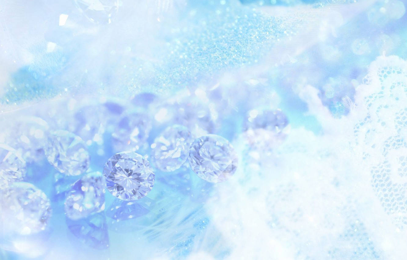 brilliant abstract, precious diamonds, soft blue textured surface, HD Desktop Wallpaper